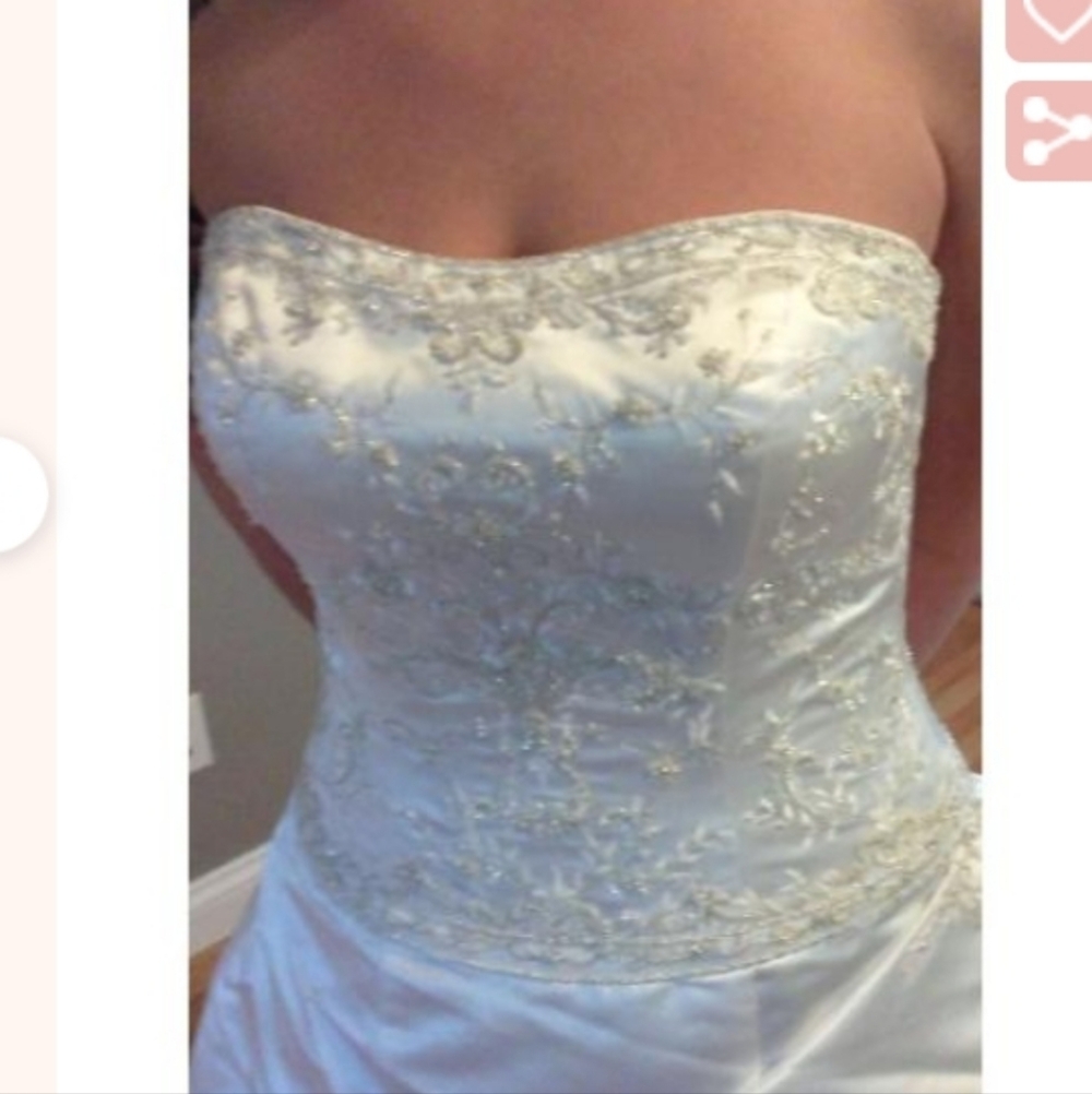 Never Worn Oleg Cassini Wedding Dress Sz 14 - Picture 10 of 16